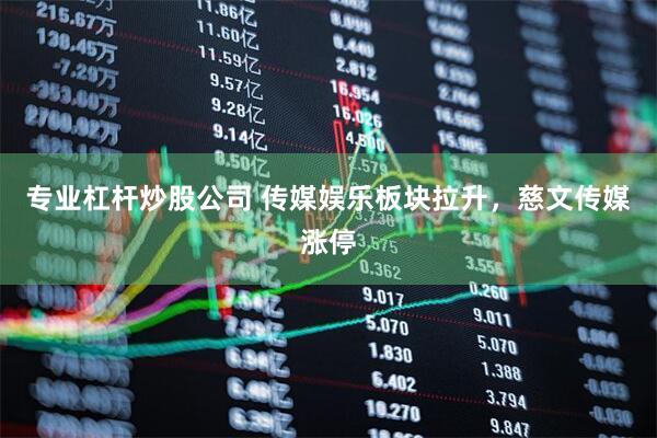 专业杠杆炒股公司 传媒娱乐板块拉升，慈文传媒涨停